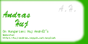 andras huj business card